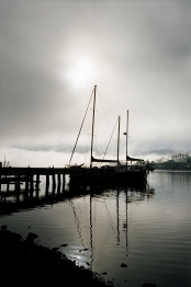 Autumn mist on the bay.